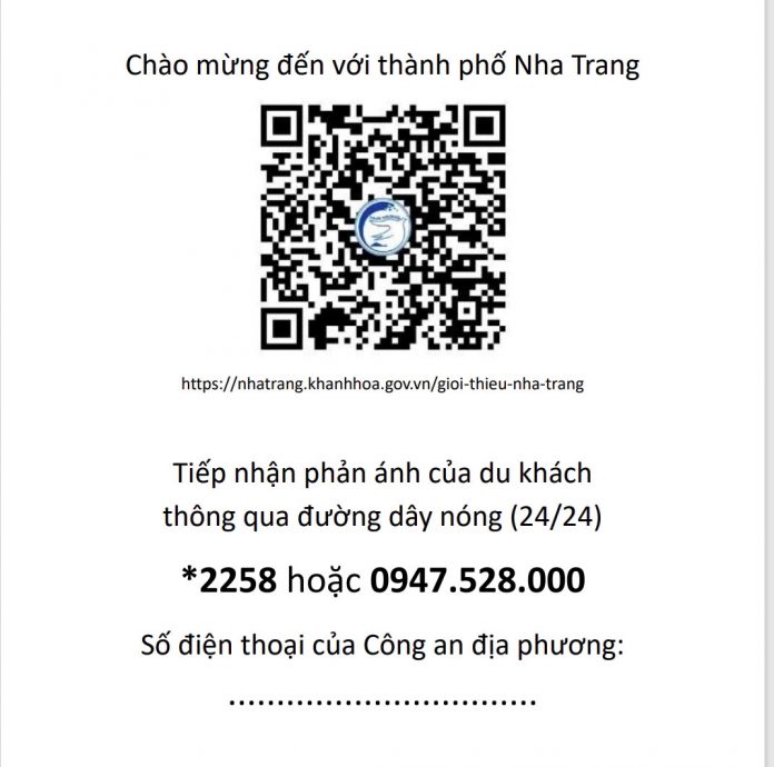 Nha Trang: Niêm yết mã QR quảng bá du lịch và đường dây nóng hỗ trợ du khách