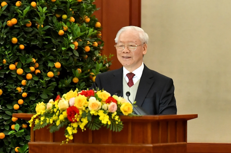 Lời chúc Tết của Tổng Bí thư Nguyễn Phú Trọng tại buổi gặp mặt nhân dịp Tất niên năm 2023